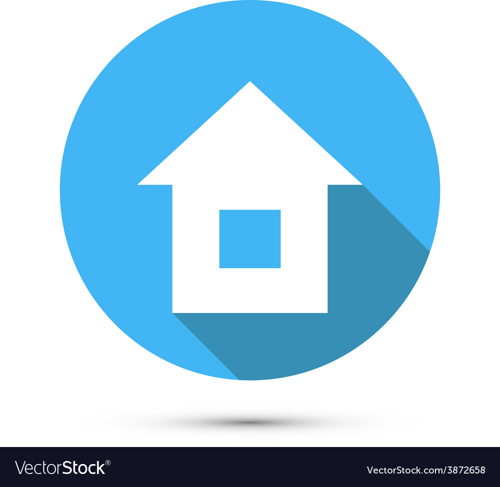 Download Flat style home icon Royalty Free Vector Image