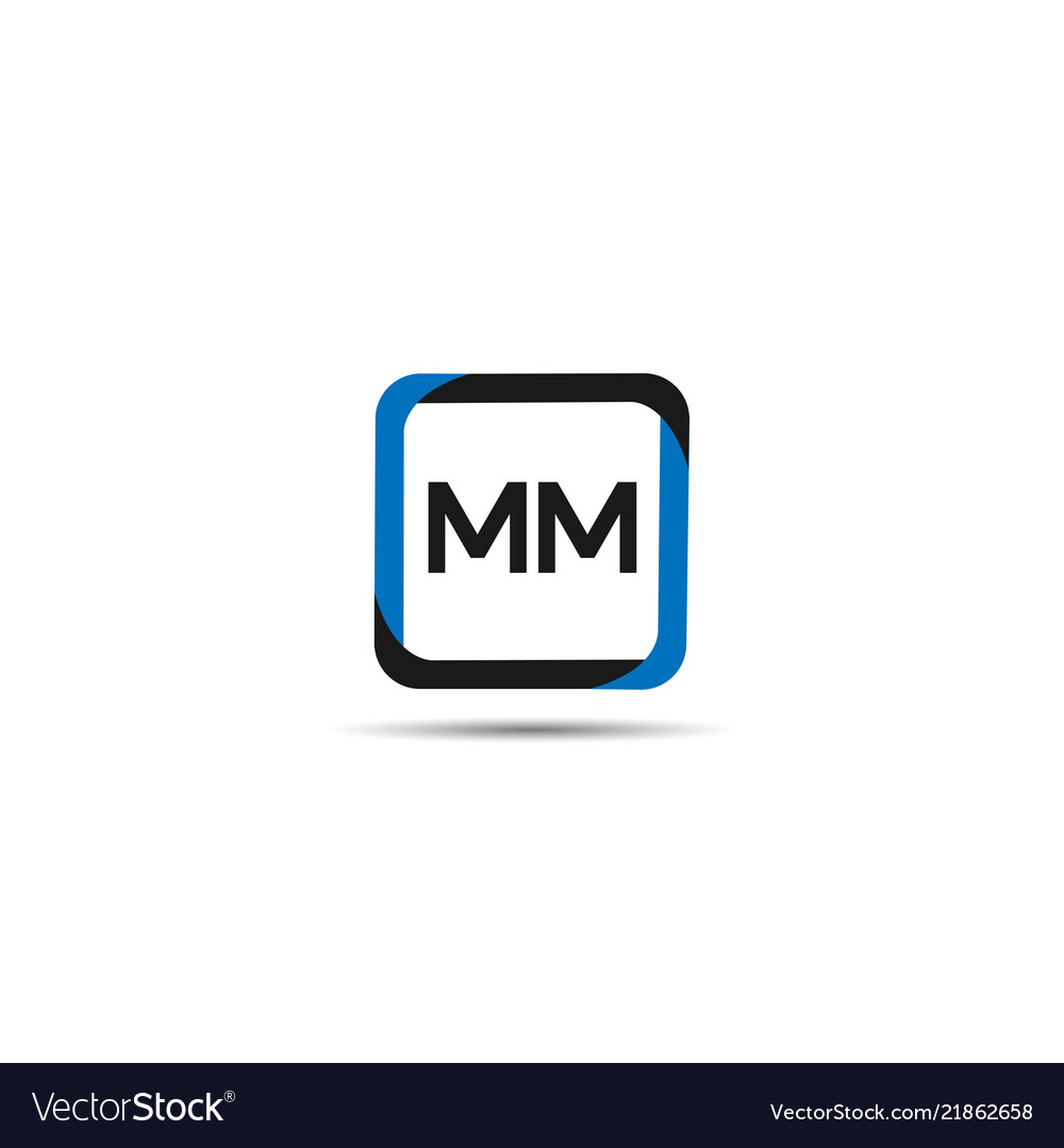 Initial letter mm logo template design