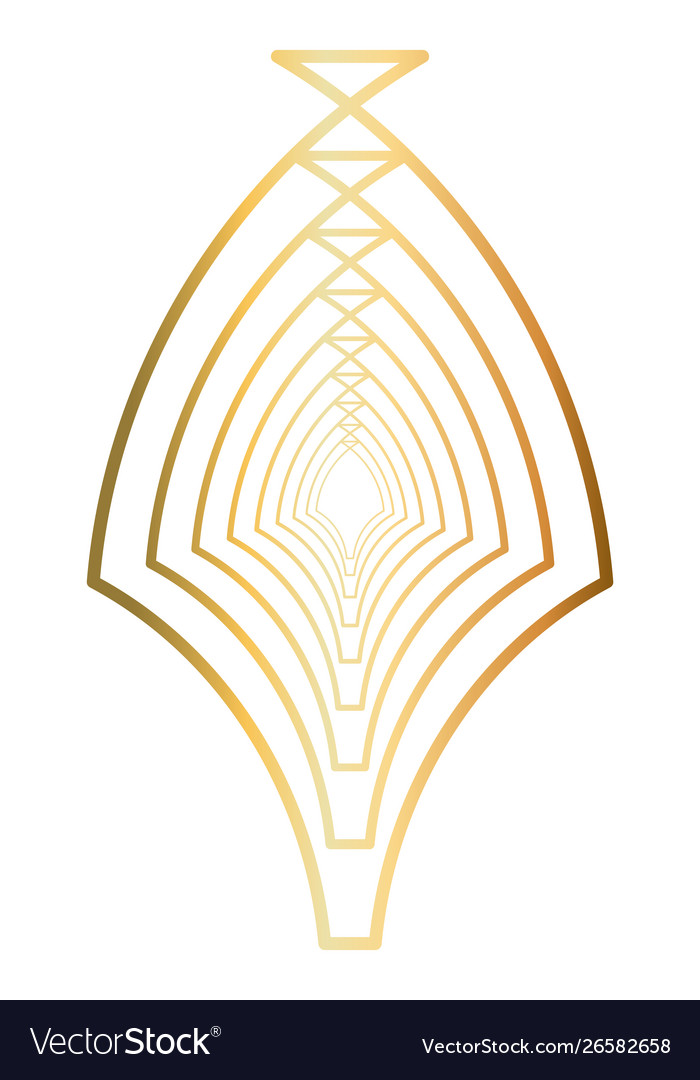 Isolated art deco shape design Royalty Free Vector Image