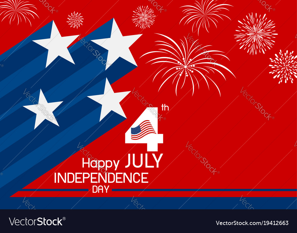 4 july usa independence day design Royalty Free Vector Image