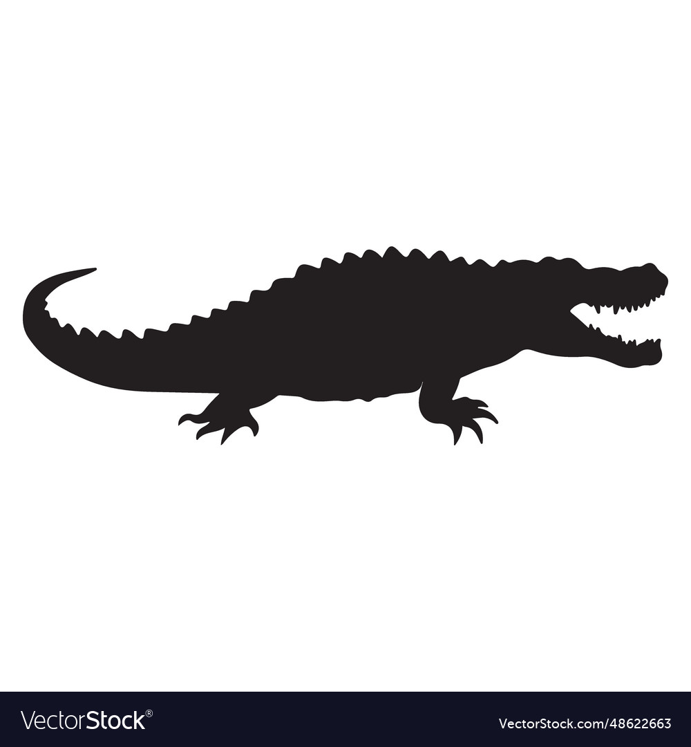 Crocodile silhouette Royalty Free Vector Image