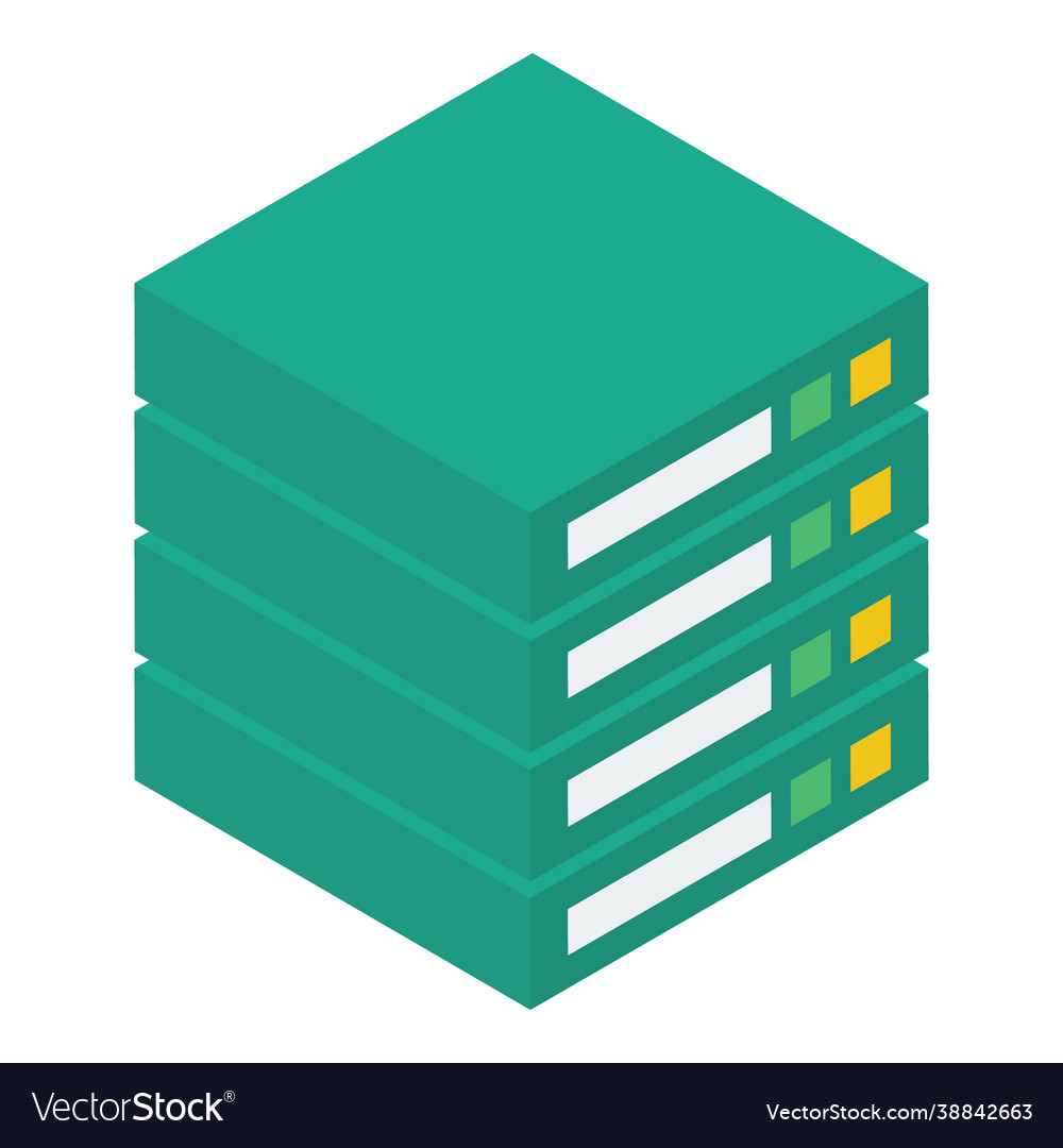 Data server rack Royalty Free Vector Image - VectorStock