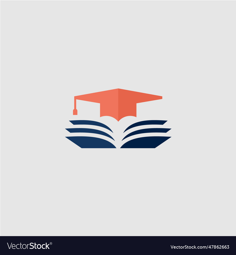 Education and graduation logo design Royalty Free Vector