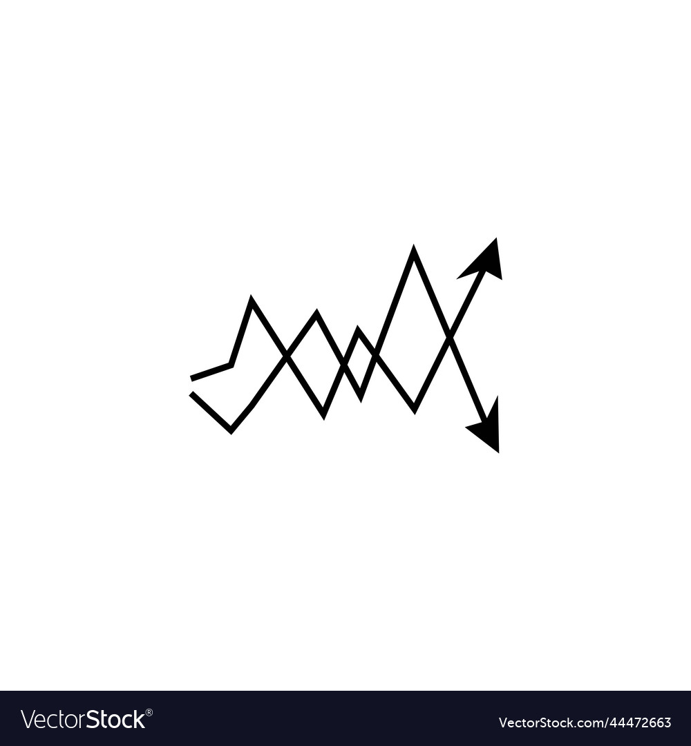 Market volatility icon design Royalty Free Vector Image