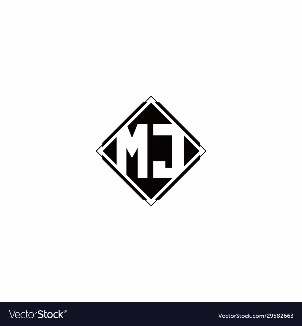 Monogram Logo Design mit Diamant quadratischer Form