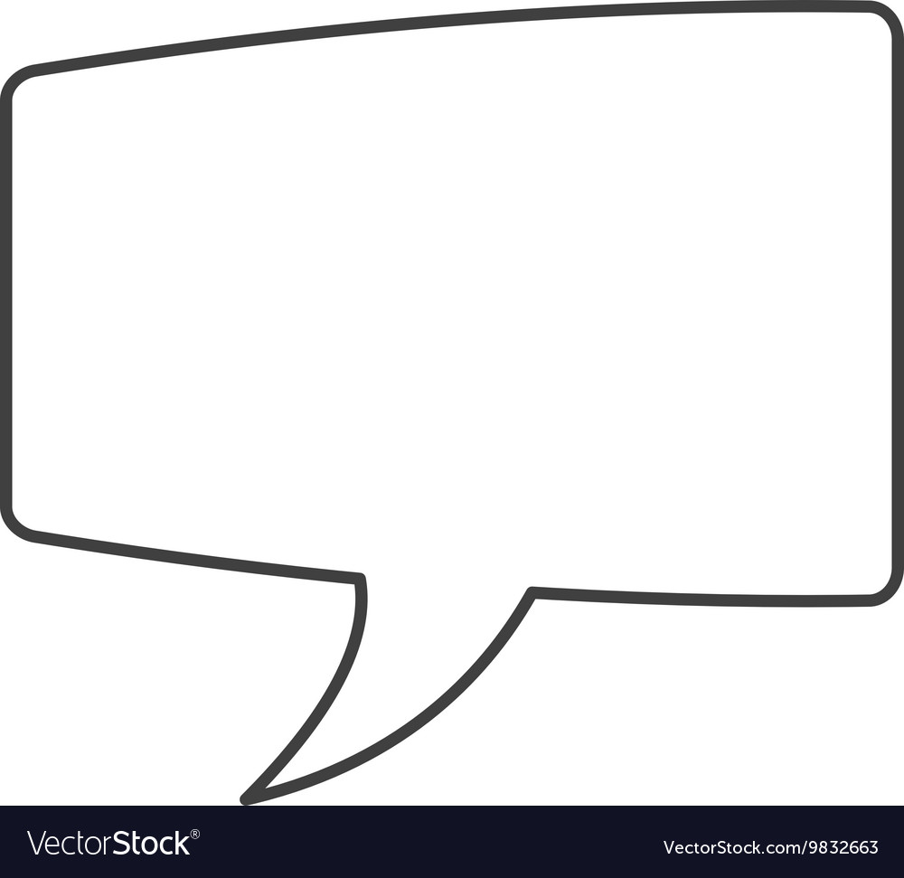 Rectangle conversation bubble icon Royalty Free Vector Image