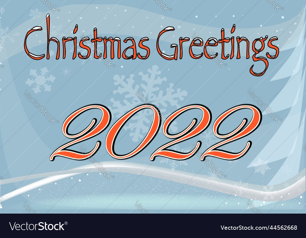 2022 christmas greetings Royalty Free Vector Image