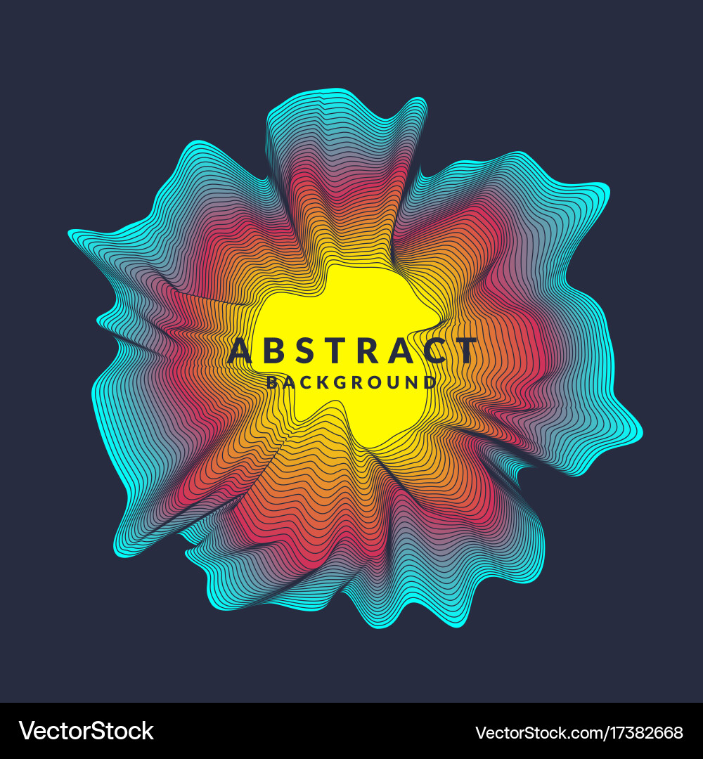 Abstract background with a dynamic waves Vector Image