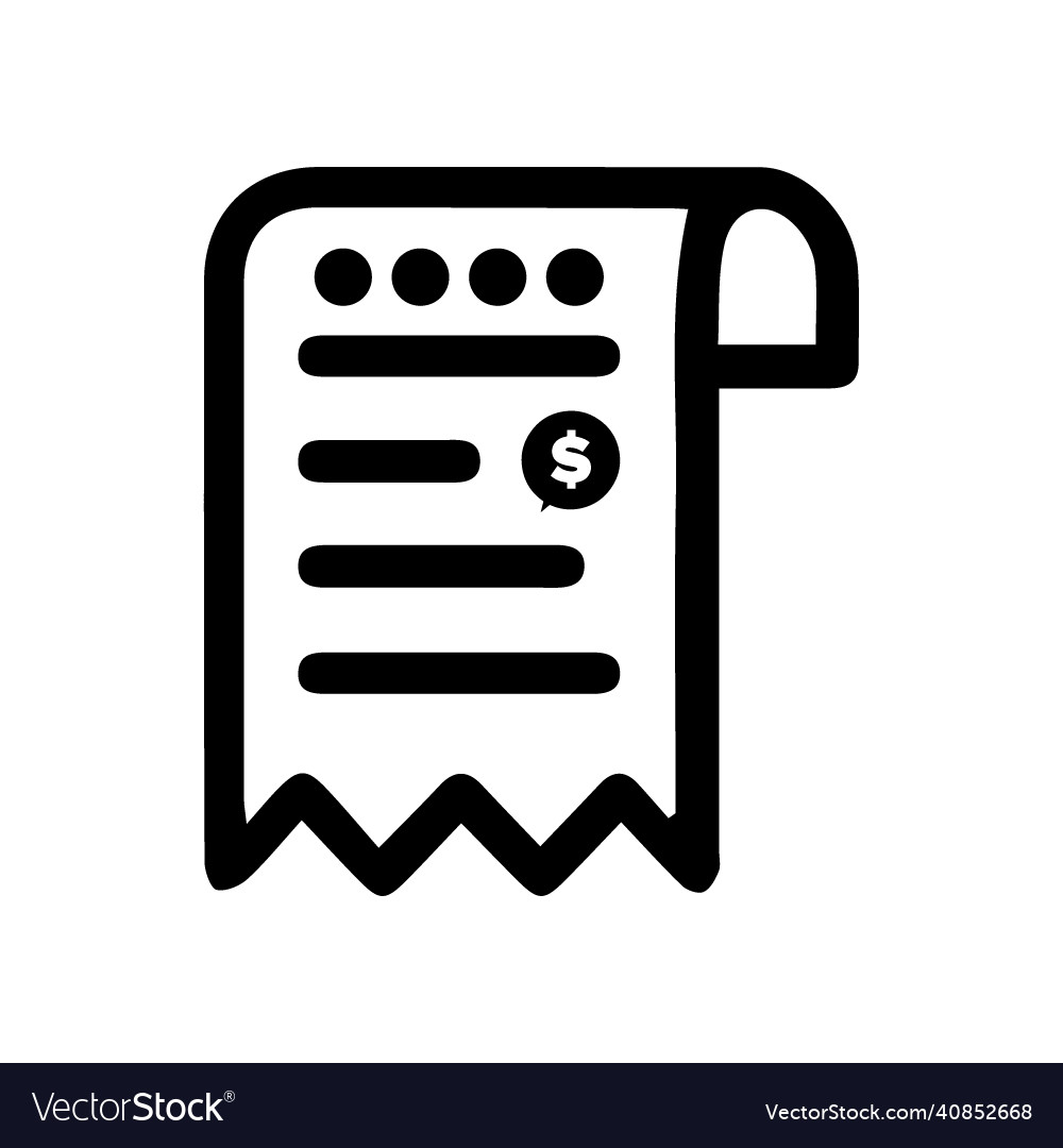 Bill icon design template Royalty Free Vector Image