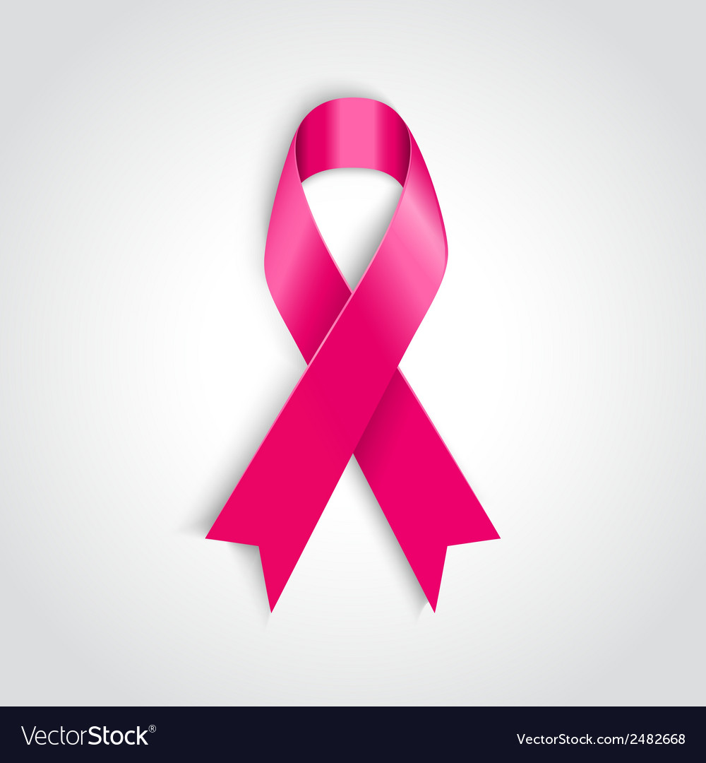 Breast cancer awareness month pink ribbon Vector Image