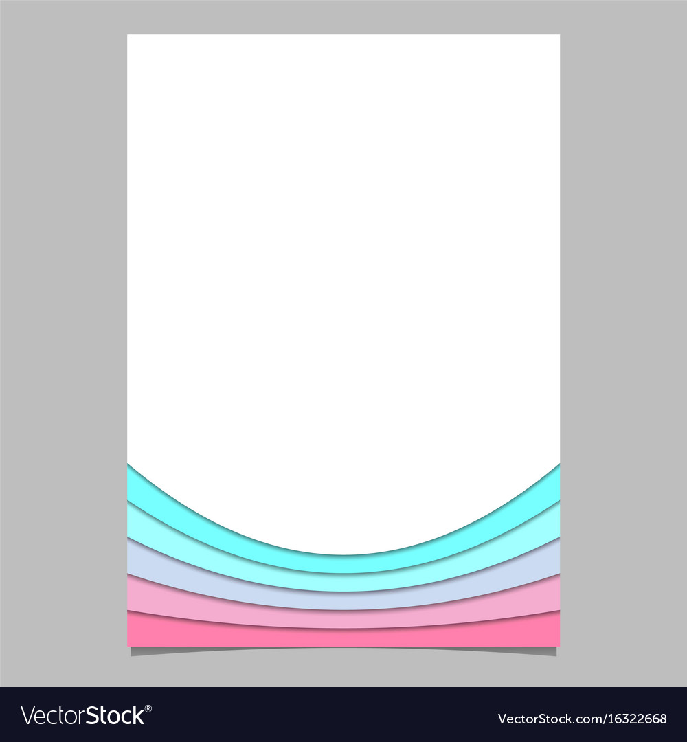 Brochure template from curved stripe layers Vector Image