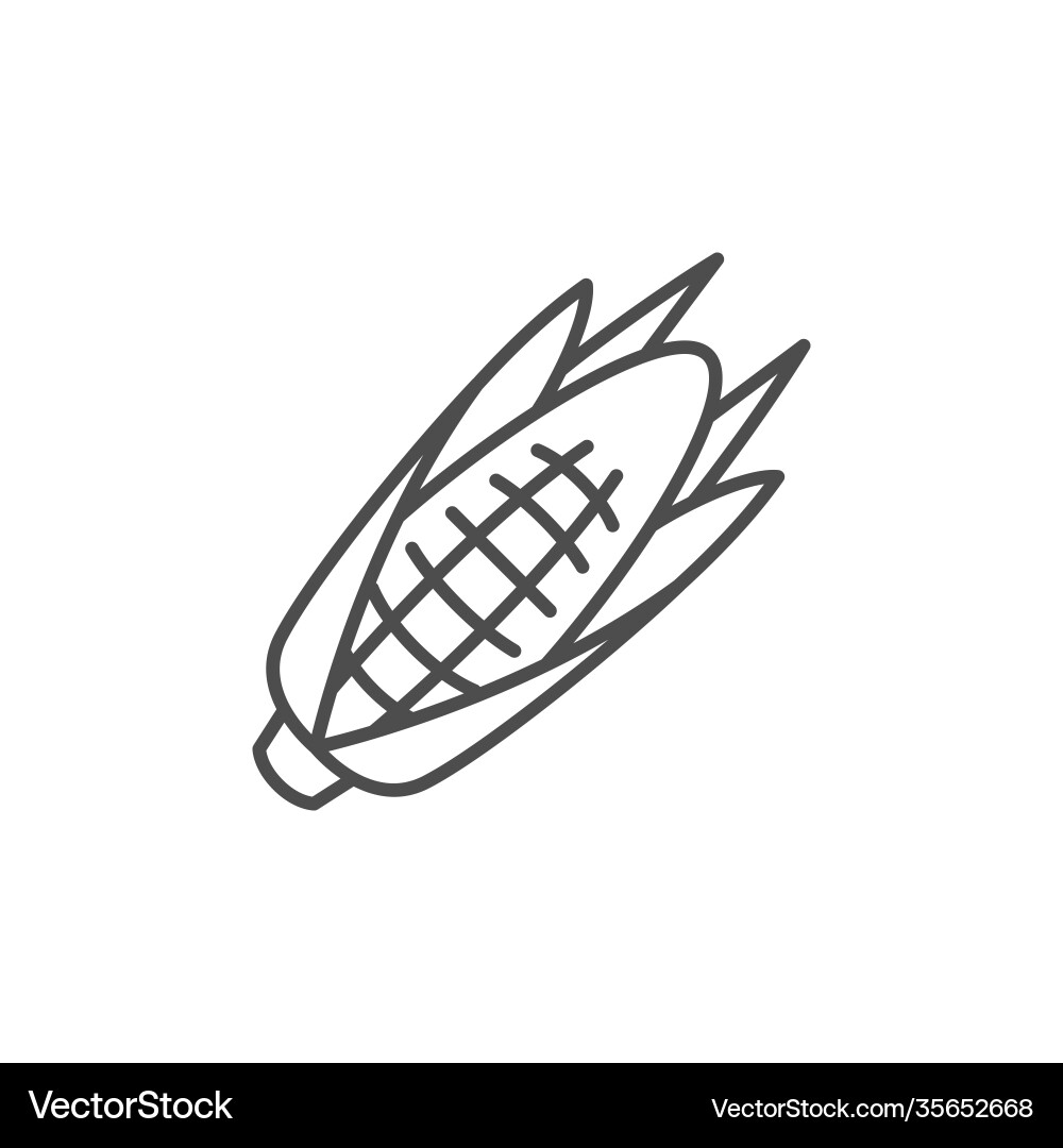 Corn line icon or vegetable concept Royalty Free Vector
