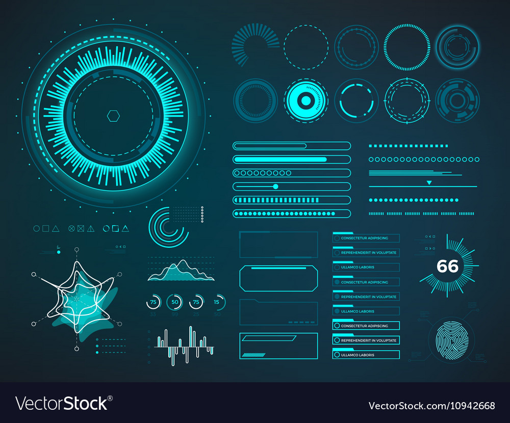 Futuristic user interface hud infographic Vector Image