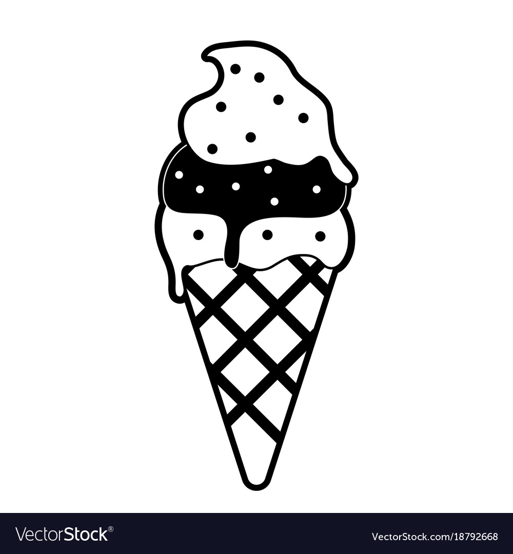 Ice cream cone Royalty Free Vector Image - VectorStock