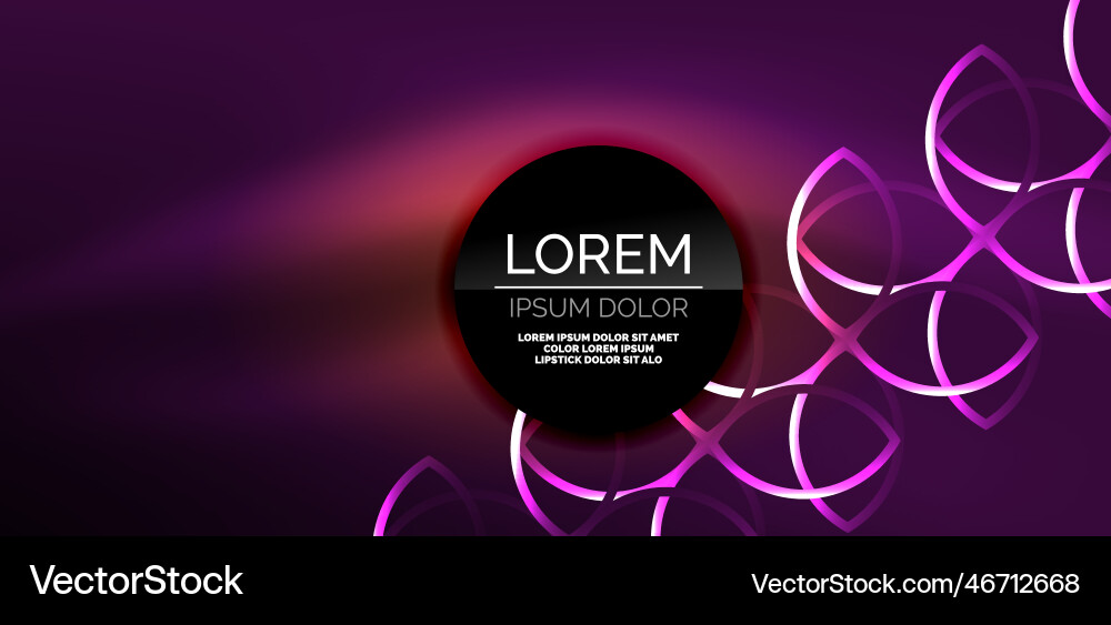 Neon lines and waves abstract background techno Vector Image