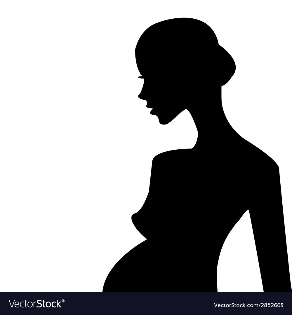 Stylized pregnant woman Royalty Free Vector Image