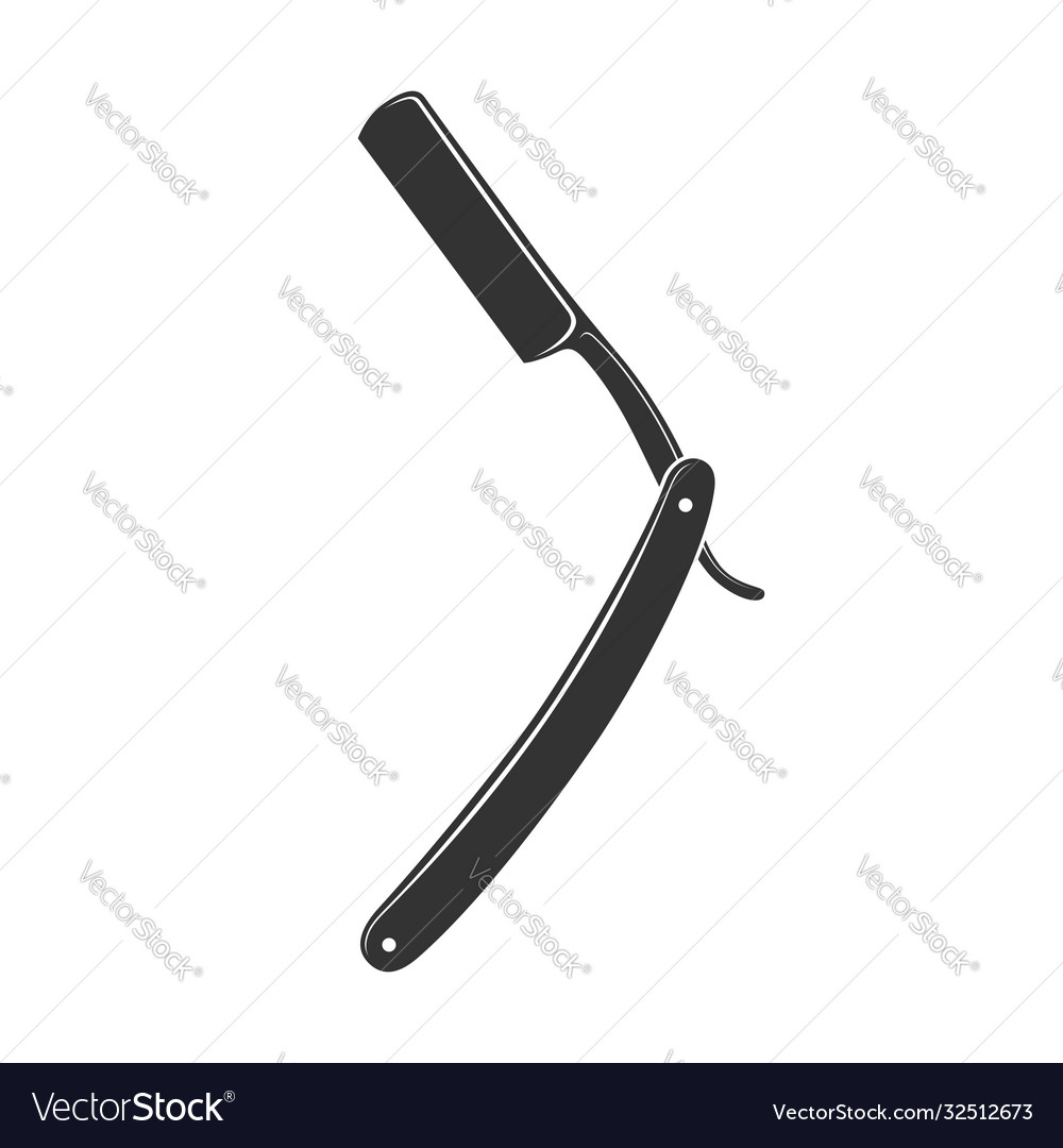 Straight razor symbol Royalty Free Vector Image