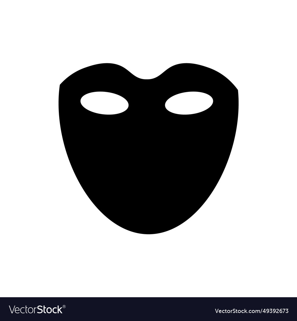 Superhero mask black icon silhouette hero Vector Image