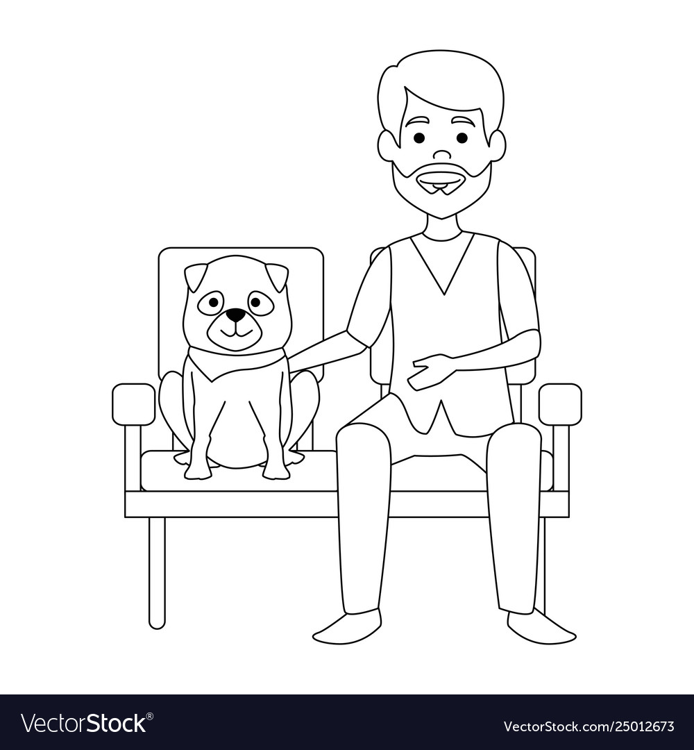 Veterinary doctor in chair with dog avatar