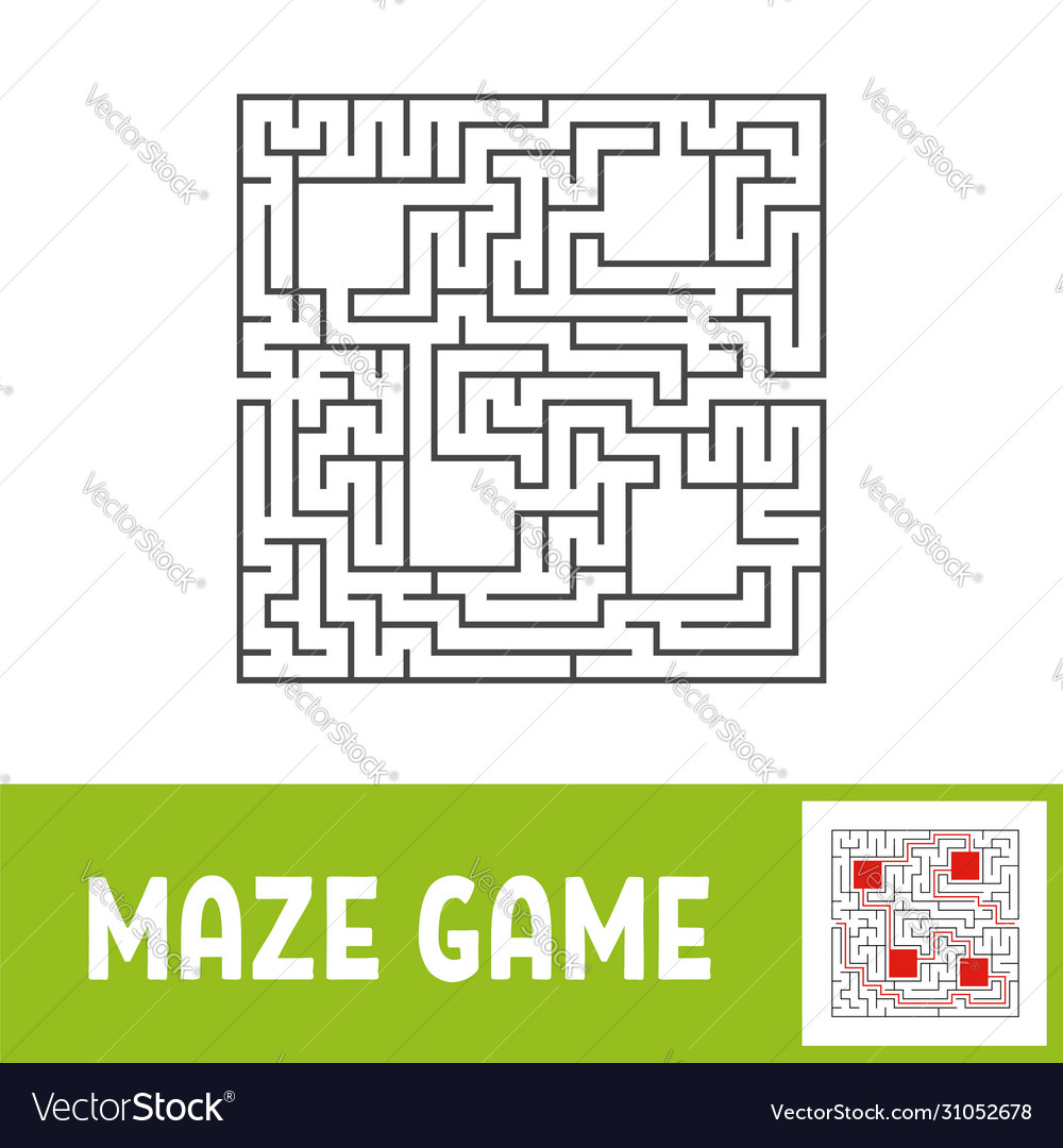 Abstract labyrinth educational game for kids Vector Image