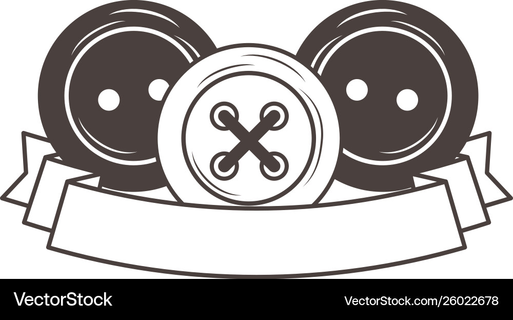 Button tailor shop design Royalty Free Vector Image