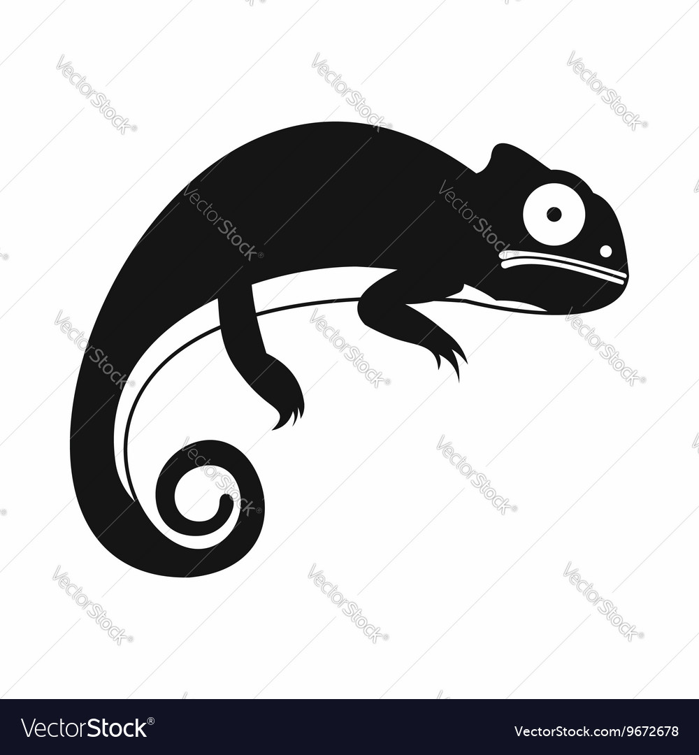 Chameleon icon simple style Royalty Free Vector Image