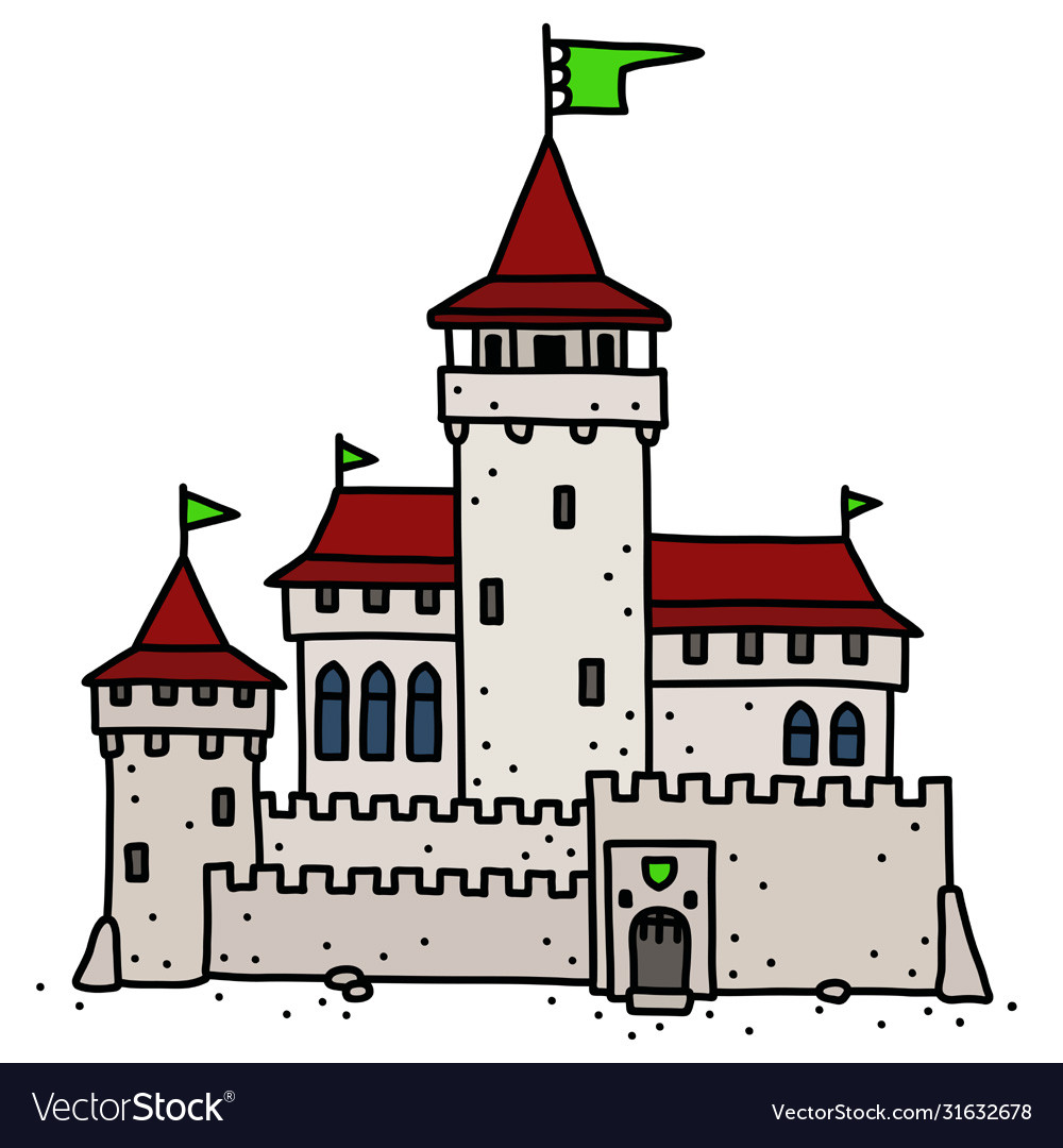 Old stone castle Royalty Free Vector Image - VectorStock