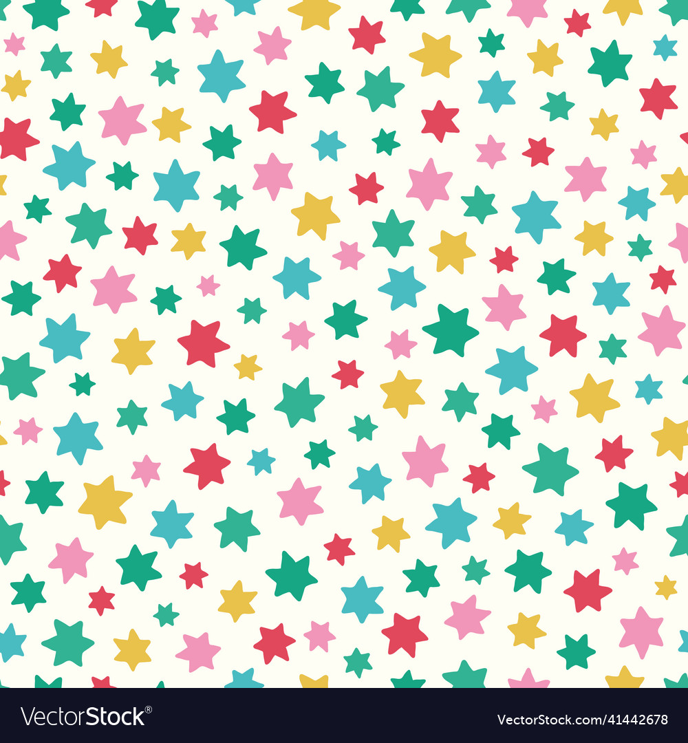 Star background pattern festive seamless repeat Vector Image