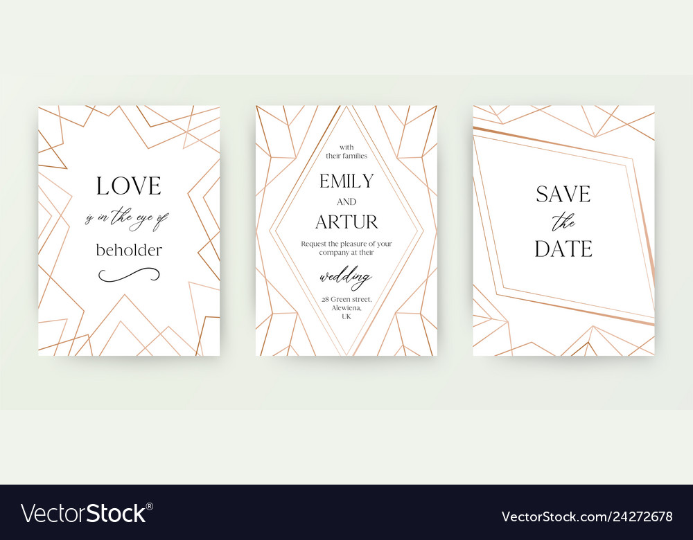 Wedding invite invitation save the date card Vector Image