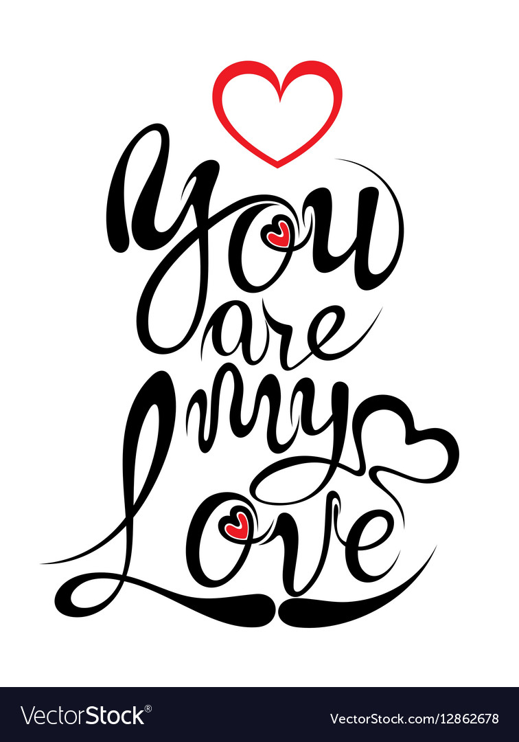 My love red heart Royalty Free Vector Image - VectorStock