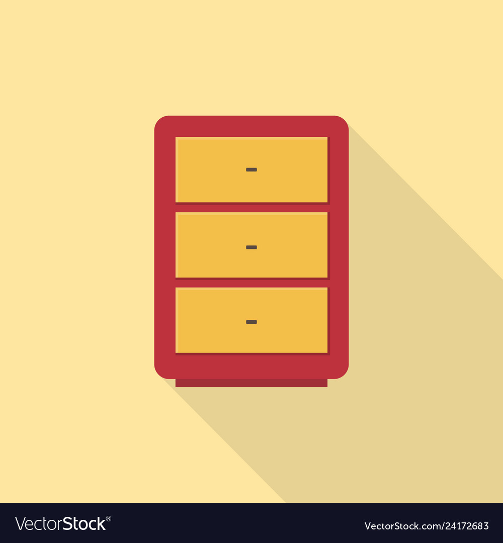 Drawer icon set great flat icons use Royalty Free Vector