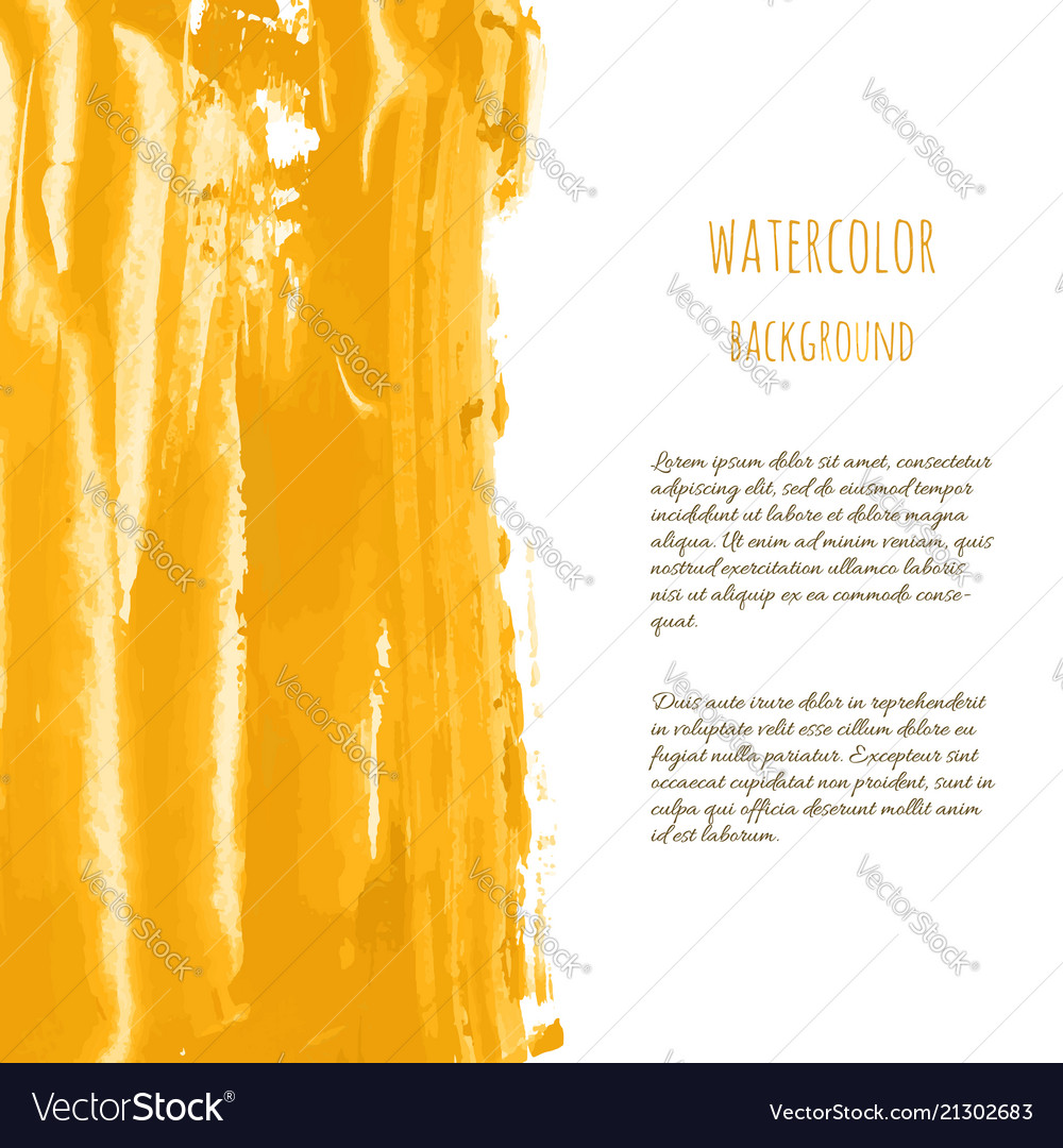 Golden Hand Paint Ink Texture Background Vector Image