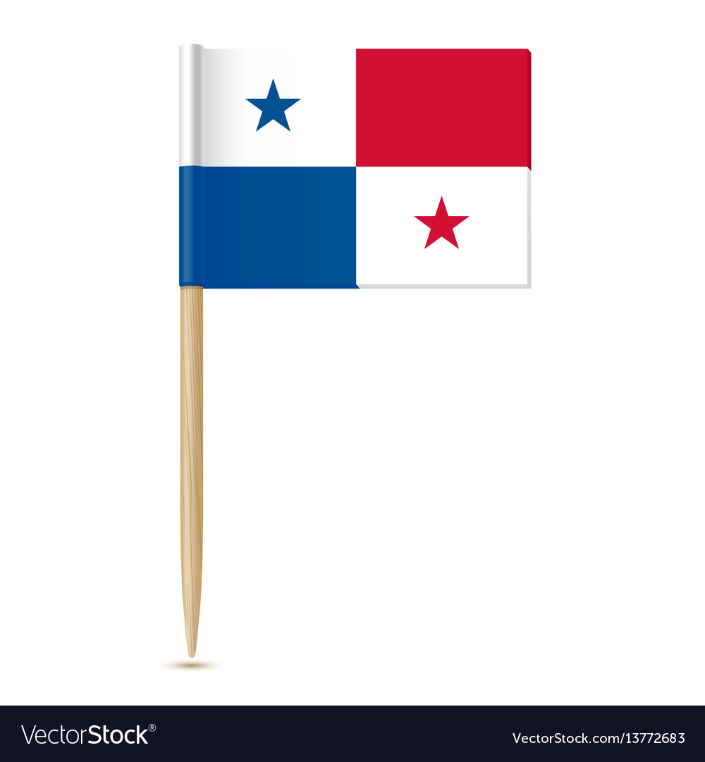 Panama flag flag toothpick 10eps vector image Panama flag flag toothpick 10eps