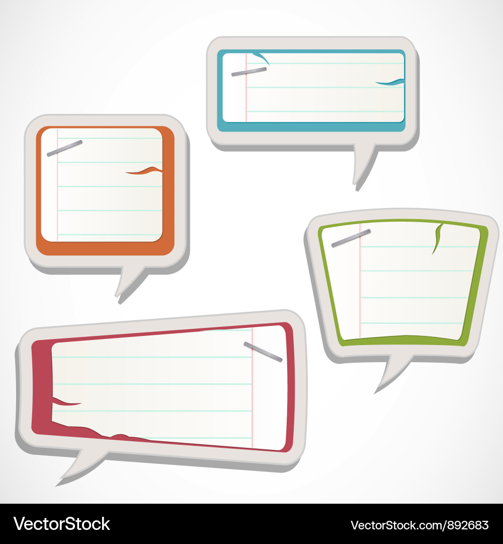 Paper speech bubbles Royalty Free Vector Image