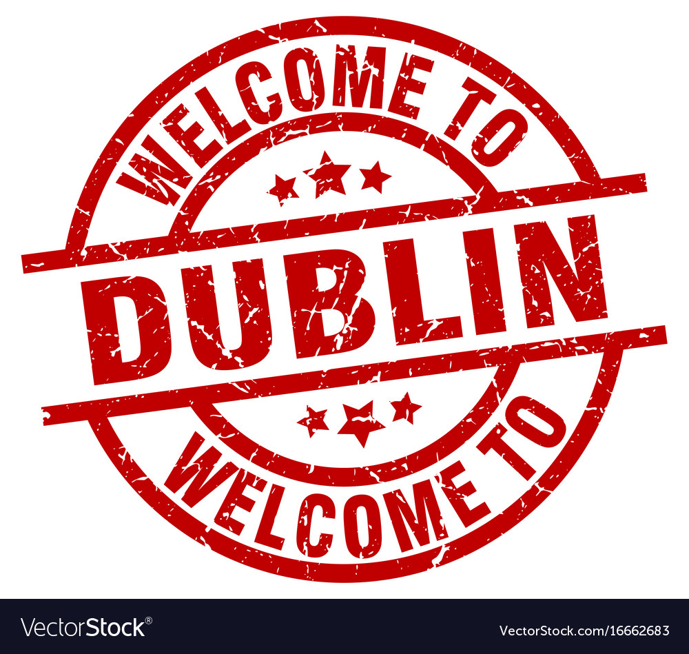 Welcome to dublin red stamp Royalty Free Vector Image