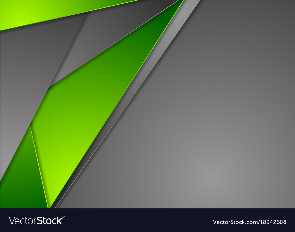 Abstract Dark Grey And Green Material Background Vector Image