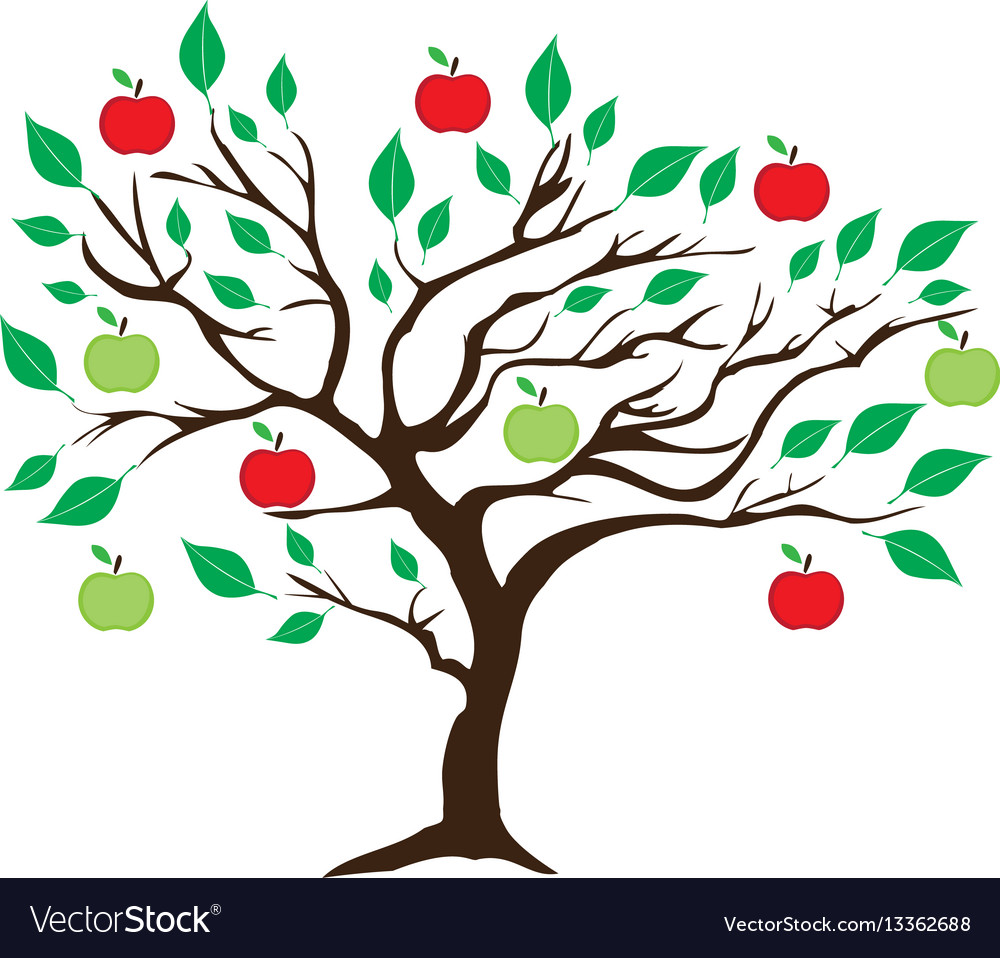 Download Apple tree Royalty Free Vector Image - VectorStock