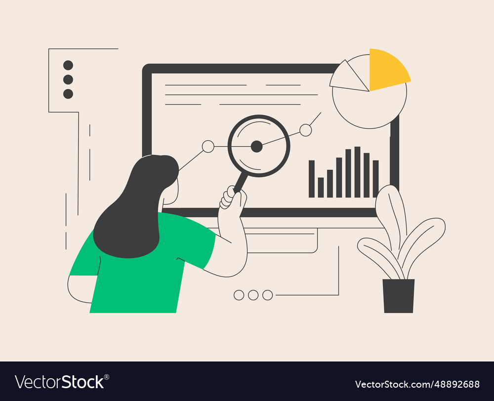 Digital auditing abstract concept Royalty Free Vector Image