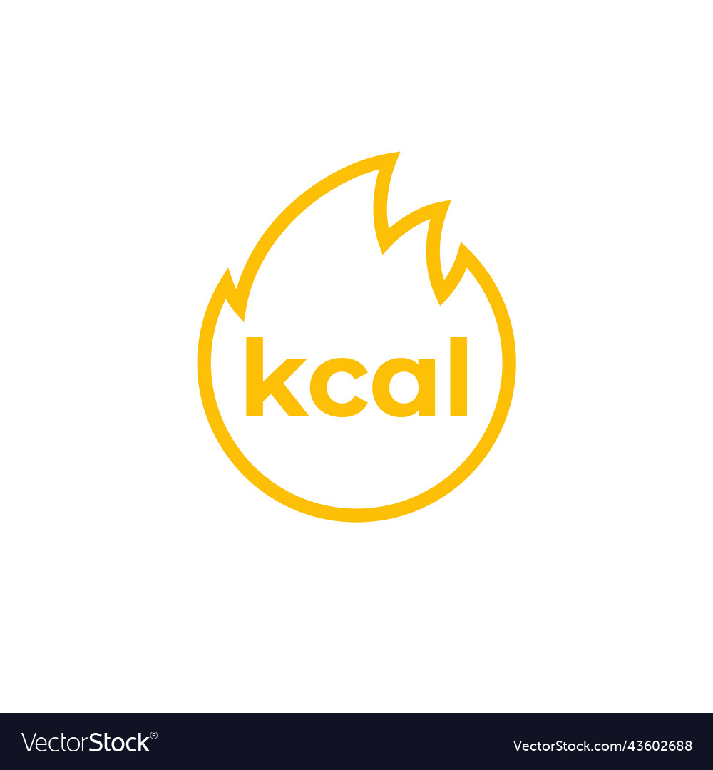 Kcal icon kilocalorie and fat burning