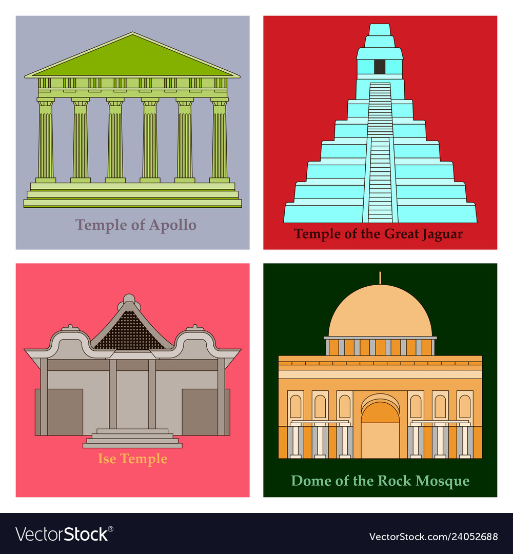 Set of world sights Royalty Free Vector Image - VectorStock