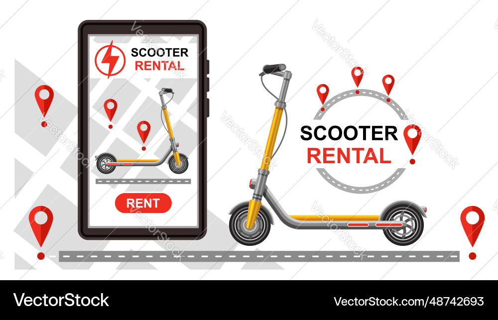 Electric kick scooter rental escooter sharing app