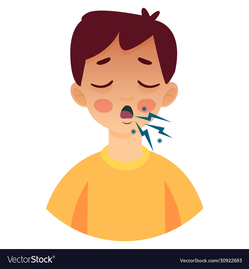 Isolated sick man Royalty Free Vector Image - VectorStock