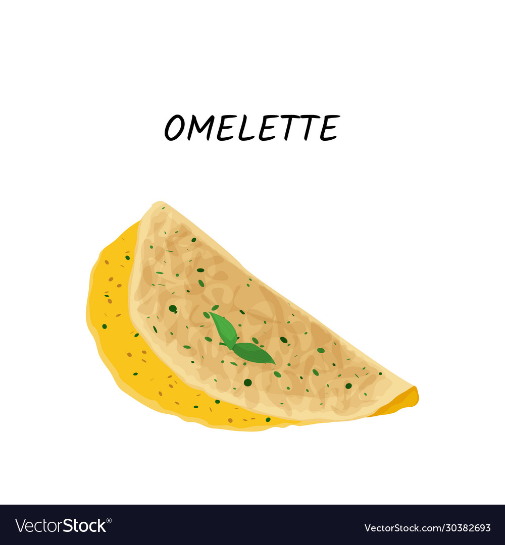 Omelette Mahlzeit isoliert