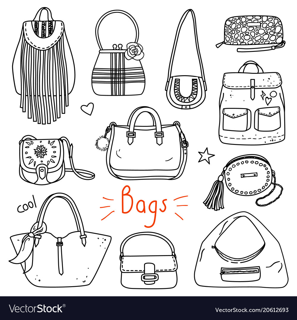 https://cdn4.vectorstock.com/i/1000x1000/26/93/set-of-hand-drawn-women-accessories-bags-vector-20612693.jpg