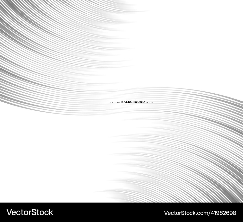 Abstract grey white waves and lines pattern Vector Image