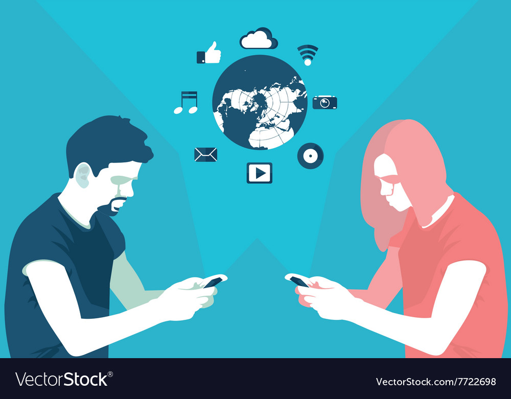 communication-at-a-distance-royalty-free-vector-image