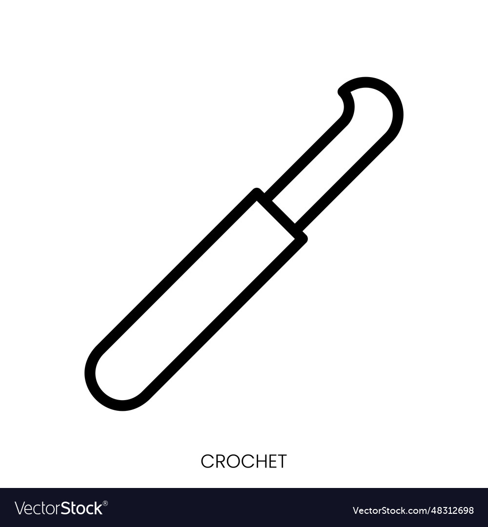 Crochet icon line art style design isolated Vector Image