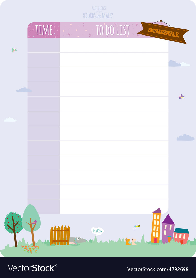 cute page for notes with animals royalty free vector image