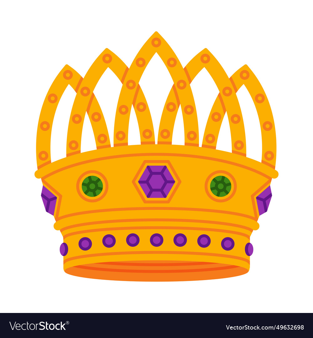 Golden crown as royal and monarch symbol