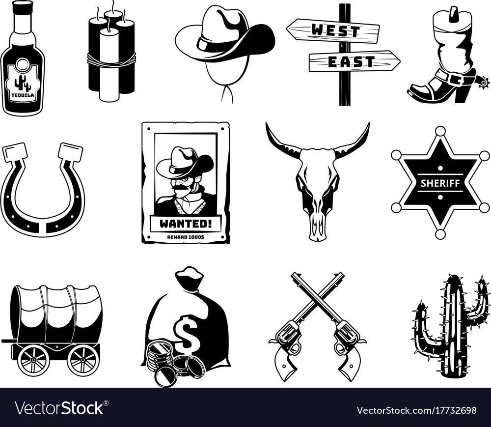 Monochrome black theme wild west